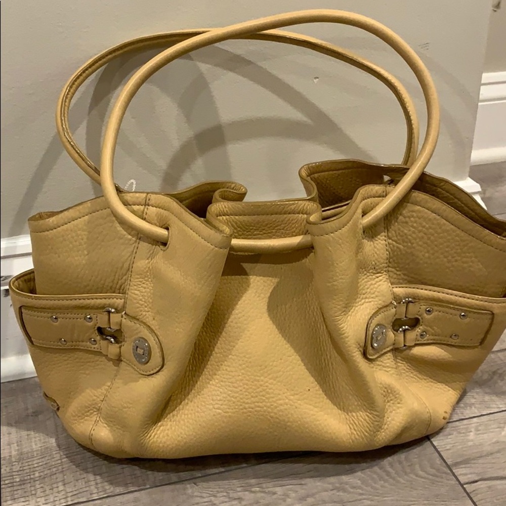 Cole Haan tan leather satchel bag purse